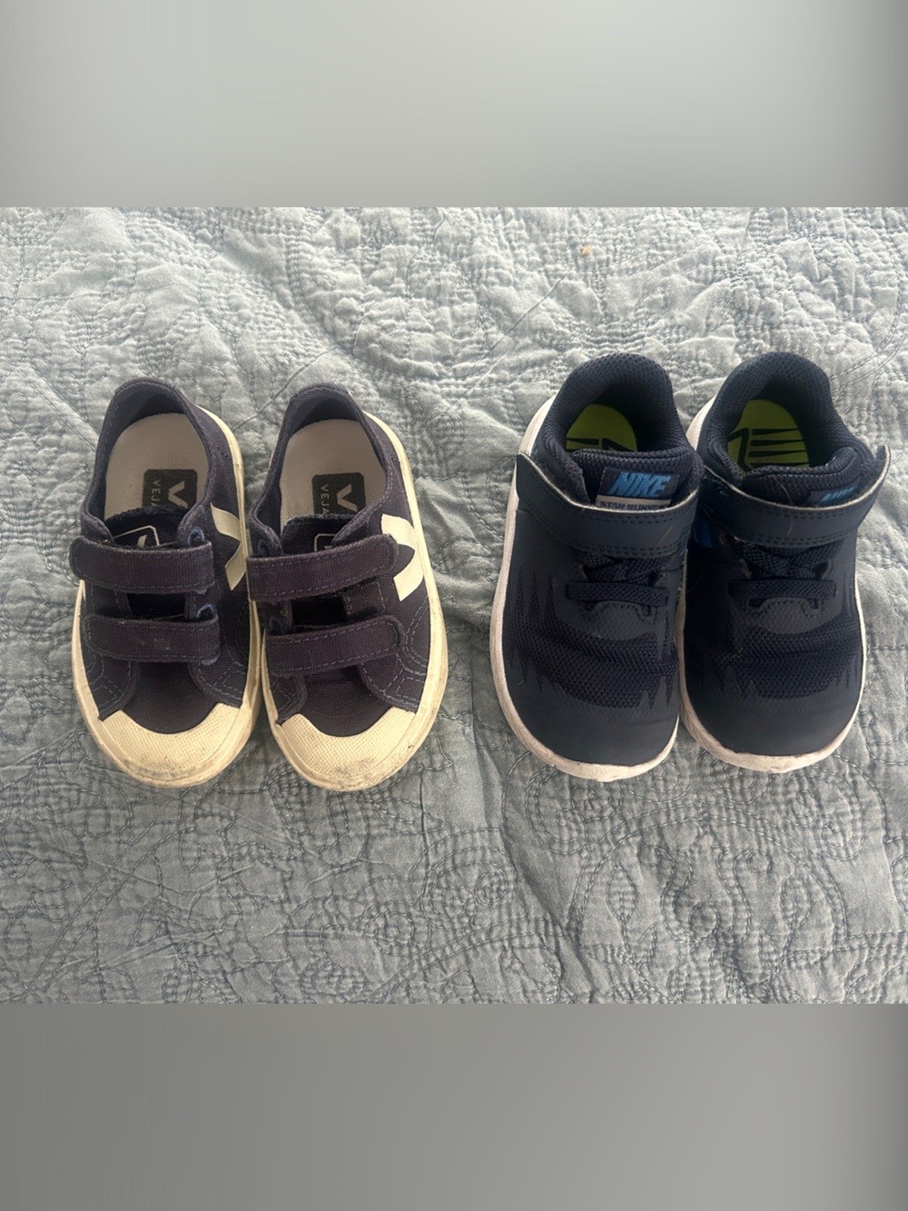 Toddler Veja and Nikes Navy Blue